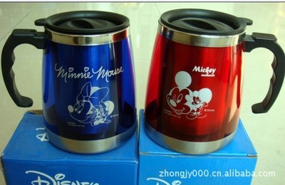 【光面雙層保溫杯 可印字保溫杯 米奇保溫杯 促銷廣告禮品定制】?jī)r(jià)格,廠家,圖片,保溫杯、保溫桶,長(zhǎng)沙欣茂文化傳播禮品部-